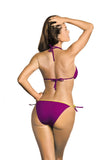 Tropical Two-Piece Bikini with Tied Bra and Sides