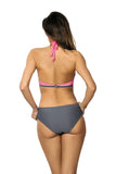Elegant Monokini Swimsuit with Push-Up Cups and Brooches