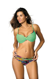 Ethno-Inspired Two-Piece Swimsuit with Padded Bra