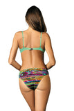 Ethno-Inspired Two-Piece Swimsuit with Padded Bra