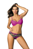 Ethno-Inspired Two-Piece Swimsuit with Push-Up Bra