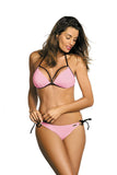 Elegant Two-Piece Swimsuit with Push-Up and Jeweled Accents