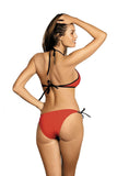 Tempting Two-Piece Swimsuit with Push-Up and Jeweled Rings
