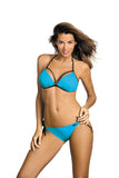 Tempting Two-Piece Swimsuit with Push-Up and Jeweled Rings