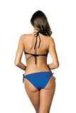Feminine Two-Piece Swimsuit with Push-Up Bra and Rings
