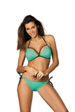 Tempting Two-Piece Swimsuit with Push-Up and Jeweled Accents