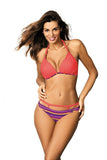 Elegant Two-Piece Swimsuit with Push-Up Cups and Straps