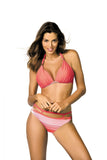 Elegant Two-Piece Swimsuit with Push-Up Cups & Straps