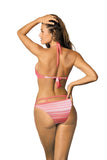 Elegant Two-Piece Swimsuit with Push-Up Cups & Straps