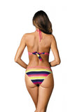 Elegant Two-Piece Swimsuit with Push-Up Cups and Straps