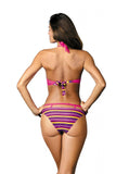 Elegant Two-Piece Swimsuit with Push-Up Cups and Straps