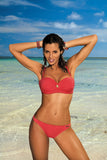 Elegant Push-Up Swimsuit with Golden Brooch Detail