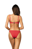 Elegant Push-Up Swimsuit with Golden Brooch Detail