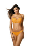 Elegant Push-Up Swimsuit with Detachable Straps and Brooch