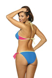 Tropical Two-Piece Bikini Swimsuit with Push-Up Bra