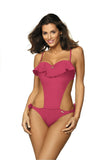 Exotic Brazilian Monokini with Jewel Bow and Frill Detail