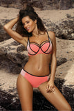 Chic Two-Piece Swimsuit with Elegant Straps and Push Up Effect