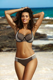 Elegant Push-Up Two-Piece Swimsuit with Stylish Straps