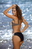Elegant Push-Up Two-Piece Swimsuit with Stylish Straps