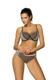Elegant Push-Up Two-Piece Swimsuit with Stylish Straps