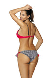 Stylish Brazilian Swimsuit with Push-Up Bra & Patterned Bottoms