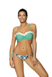 Romantic Floral Trim Two-Piece Swimsuit for a Sexy Look