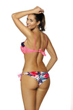 Romantic Floral Trim Two-Piece Swimsuit for a Sexy Look