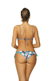 Floral Trim Two-Piece Swimsuit for a Romantic Look