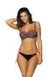Coquettish Two-Piece Swimsuit with Detachable Straps