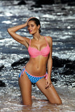 Cute Two-Piece Swimsuit with Dotted Panties & Push-Up Bra