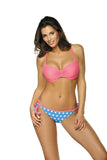 Cute Two-Piece Swimsuit with Dotted Panties & Push-Up Bra