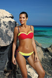 Feminine Lace-Trimmed Swimsuit in Juicy Colors