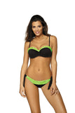 Feminine Lace-Trim Two-Piece Swimsuit in Juicy Colors