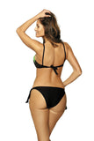 Feminine Lace-Trim Two-Piece Swimsuit in Juicy Colors