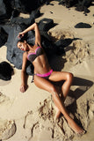 Feminine Lace-Trimmed Swimsuit in Juicy Colors