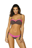 Feminine Lace-Trimmed Swimsuit in Juicy Colors
