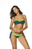 Feminine Lace-Trim Swimsuit in Juicy Colors