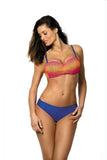 Elegant Lace-Style Two-Piece Swimsuit with Push-Up Cups