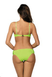 Glamour Two-Piece Swimsuit with Zircon Brooch Detail