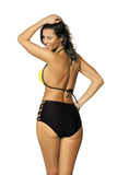 Chic Two-Piece High-Cut Swimsuit with Padded Push-Up Cups