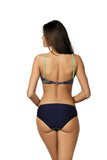 Colourful Two-Piece Swimsuit with Padded Cups and Underwire