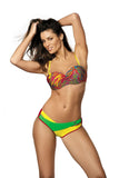 Colourful Two-Piece Swimsuit with Push-Up Effect