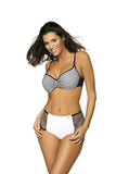 Retro-Inspired Two-Piece High-Waisted Swimsuit