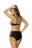 Retro-Inspired Two-Piece High-Waisted Swimsuit