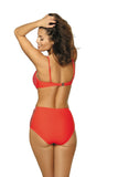 Retro-Inspired Two-Piece Swimsuit with Mesh Details