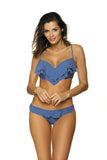 Feminine Two-Piece Swimsuit with Charming Frills