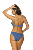 Feminine Two-Piece Swimsuit with Charming Frills