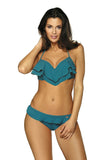 Charming Two-Piece Swimsuit with Flirty Frills