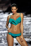 Feminine Two-Piece Swimsuit with Charming Frills