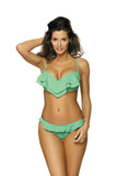 Feminine Two-Piece Swimsuit with Charming Frills